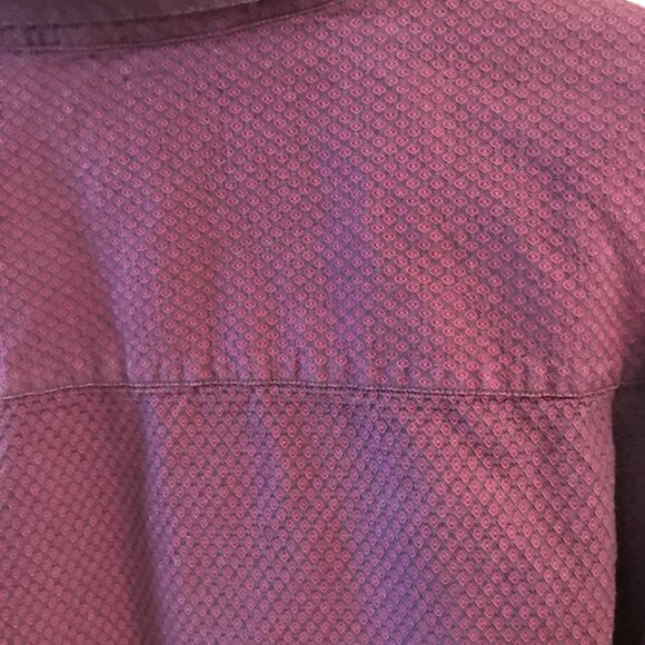 Synrgy Button-Down Cotton Shirt: Long Sleeves Heavyweight Dark Plum, Men’s XL - Picture 9 of 10